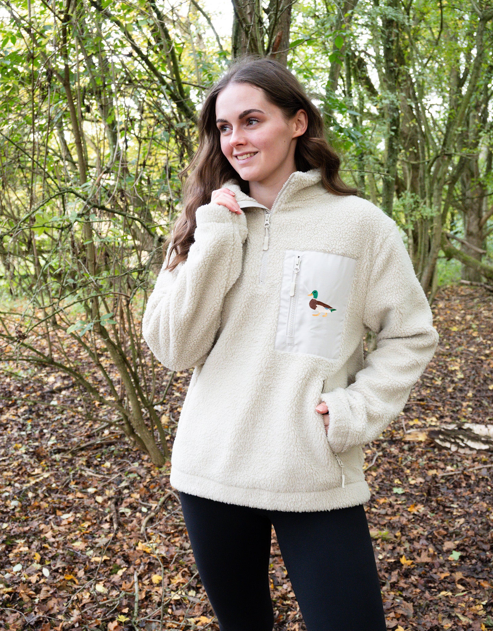 Duck 1/4 Zip Recycled Polyester Fleece