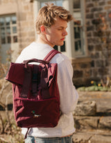 Duck Embroidered Fold-Top Backpack