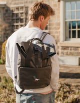 Duck Embroidered Fold-Top Backpack