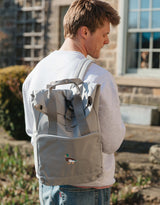 Duck Embroidered Fold-Top Backpack