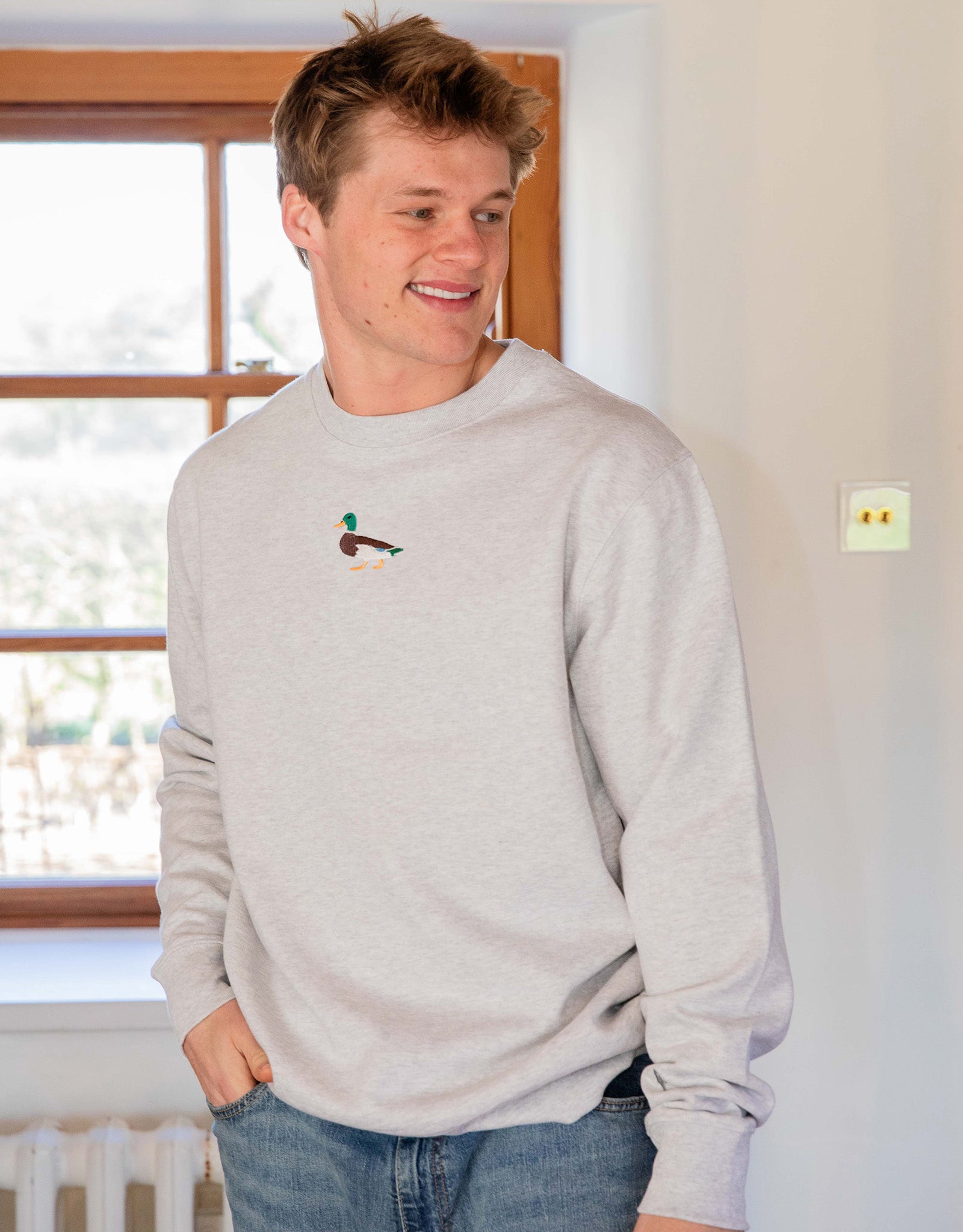 Duck Embroidered Unisex Sweatshirt