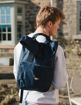Duck Embroidered Fold-Top Backpack