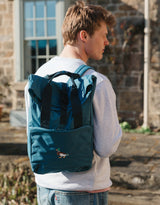 Duck Embroidered Fold-Top Backpack
