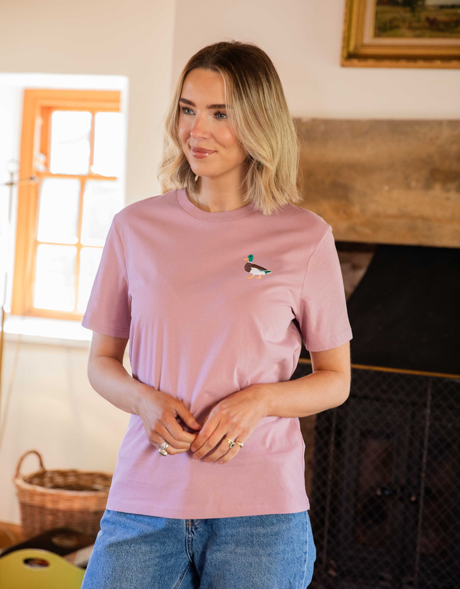 Duck Embroidered Unisex T-Shirt