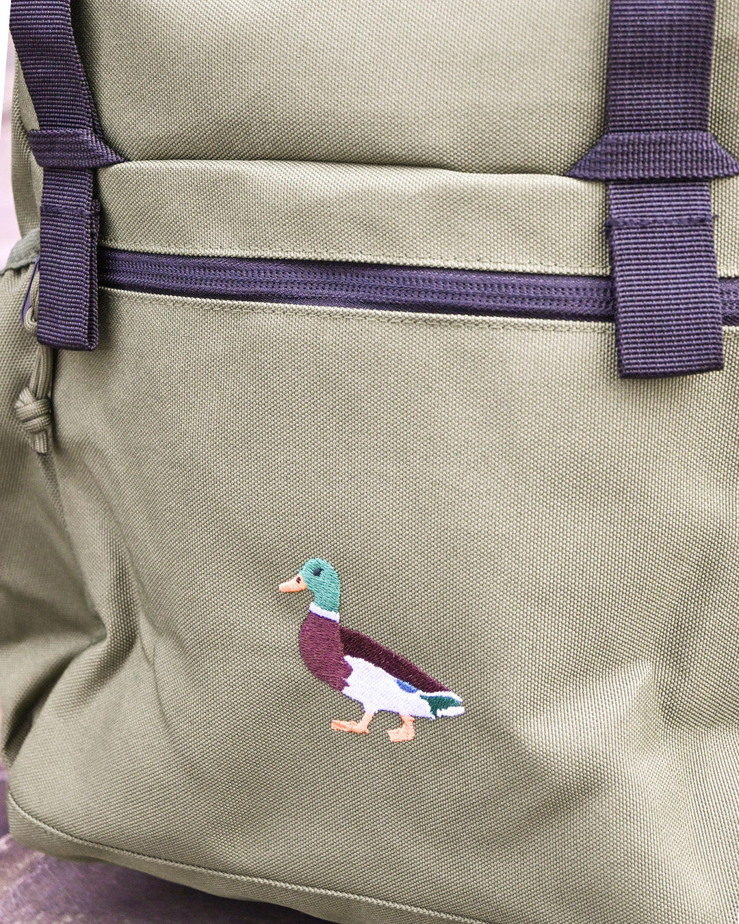 Duck Embroidered Recycled Rucksack