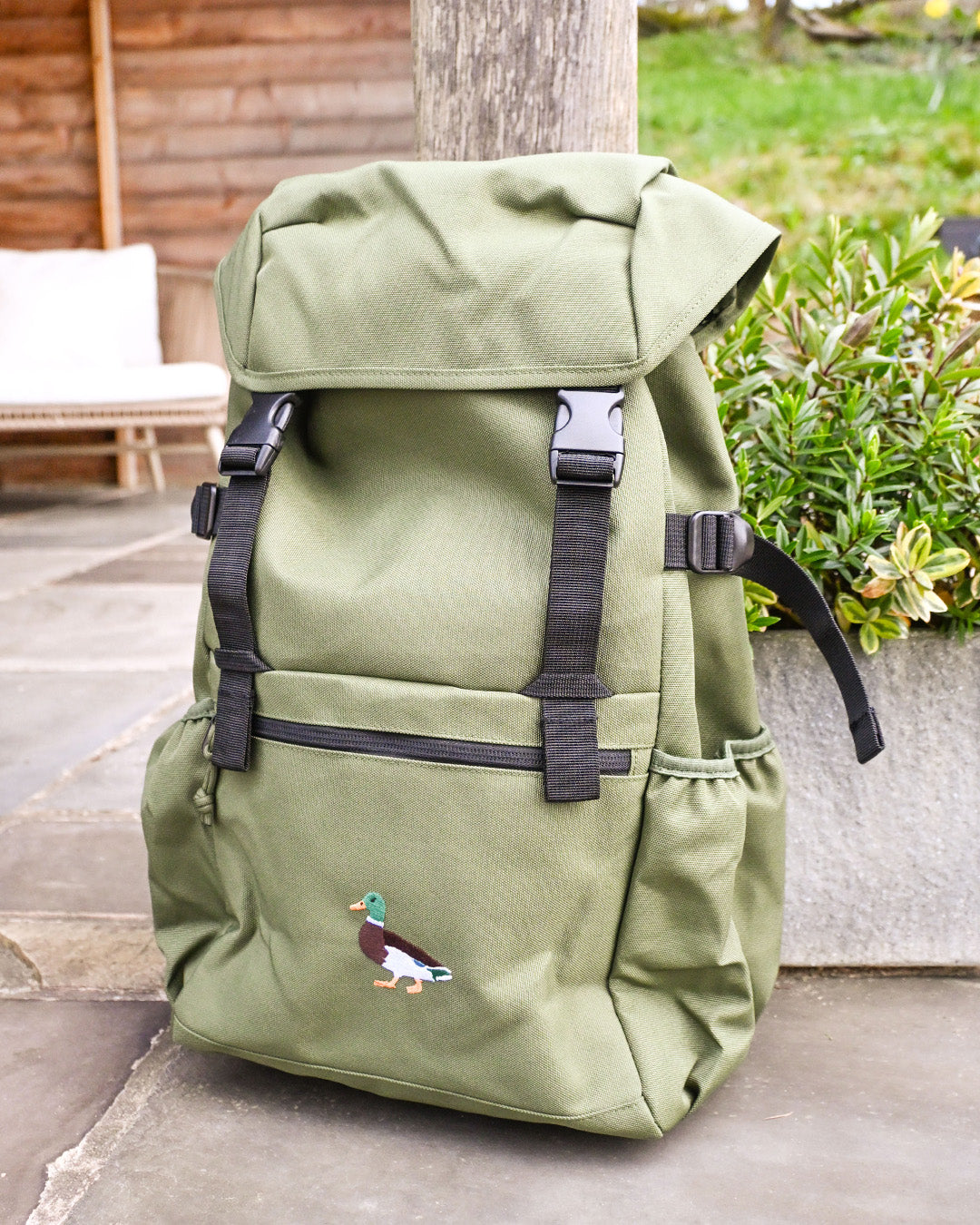 Duck Embroidered Recycled Rucksack