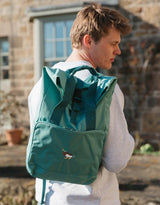 Duck Embroidered Fold-Top Backpack