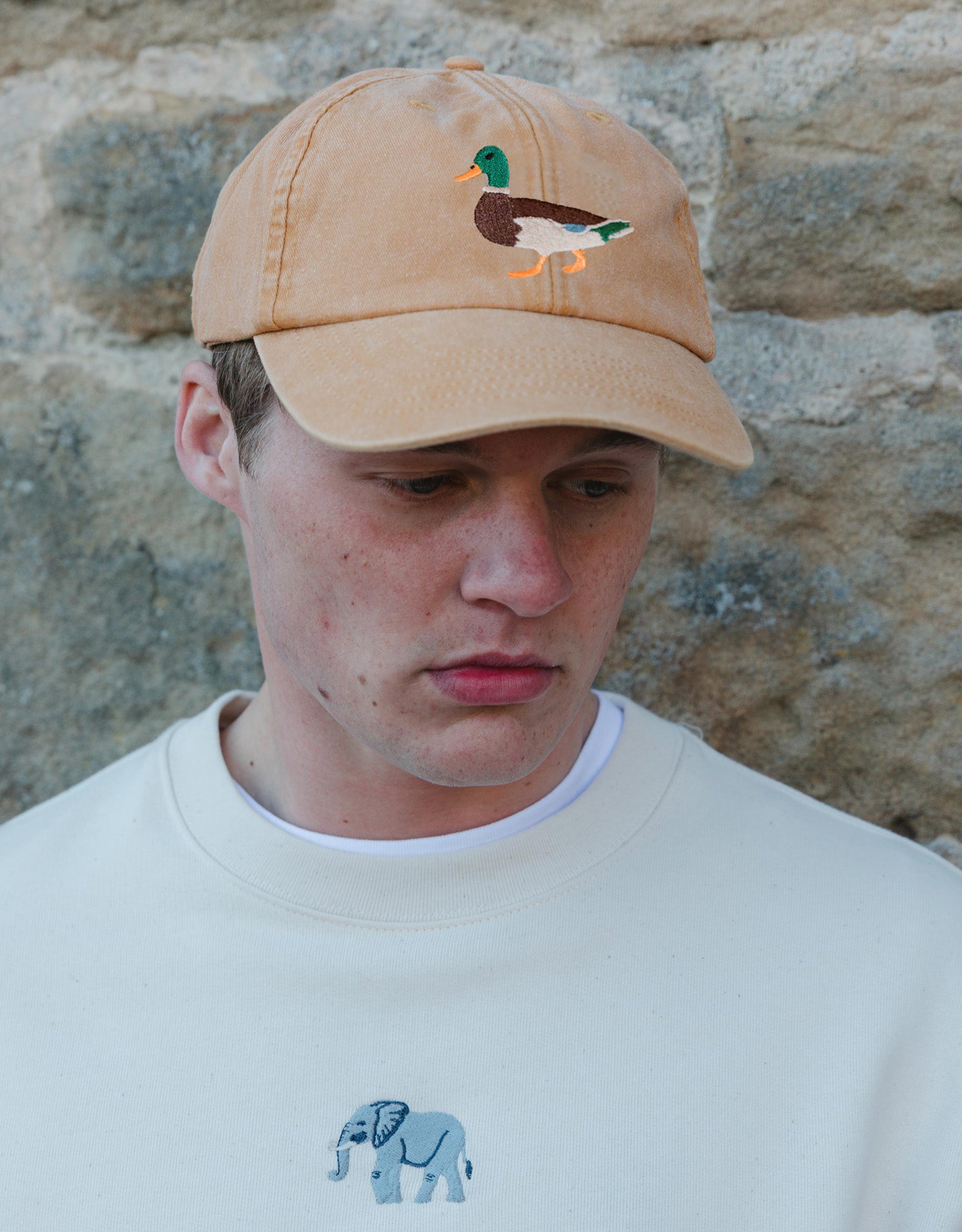 Duck Embroidered Vintage Cap