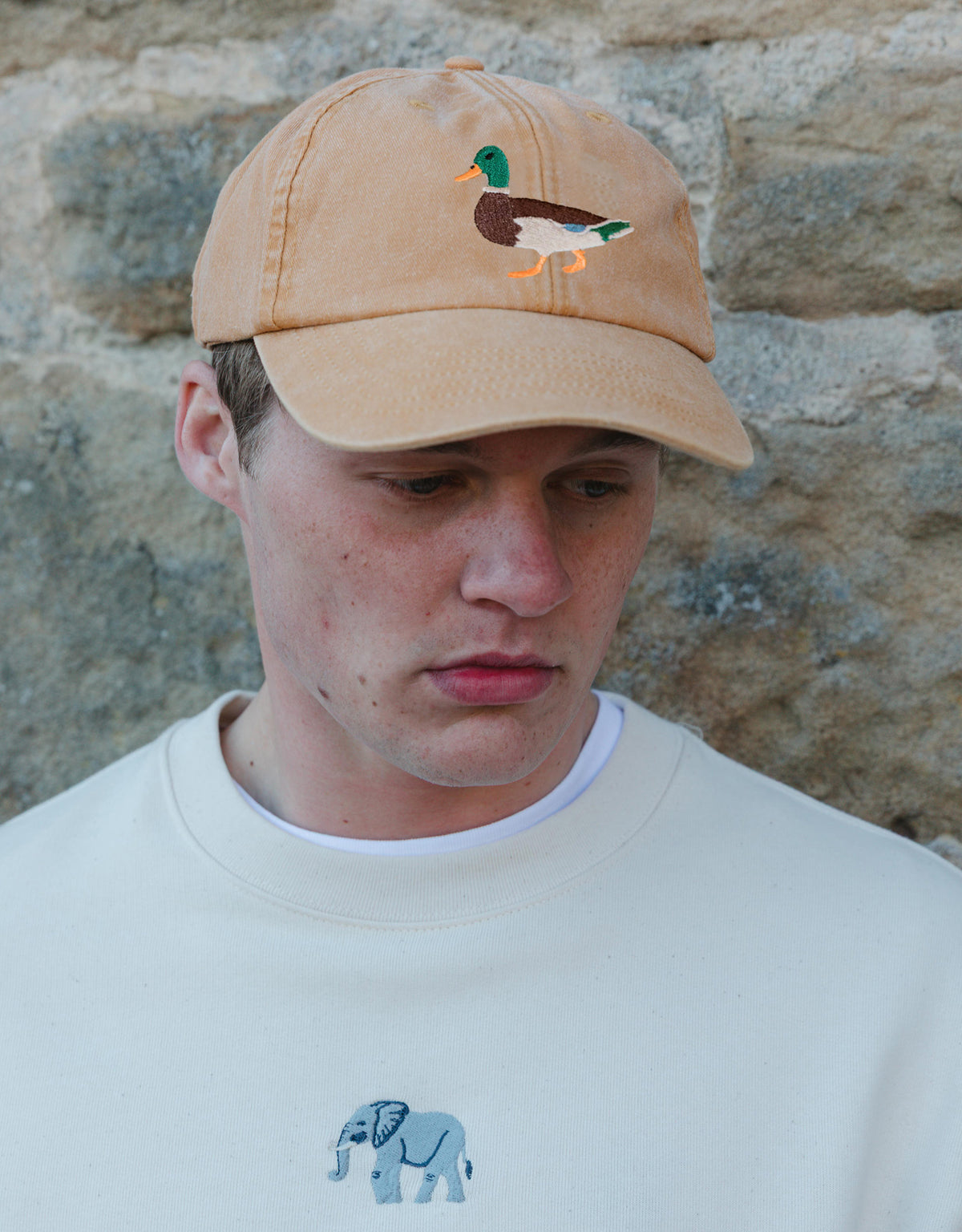 Duck Embroidered Vintage Cap