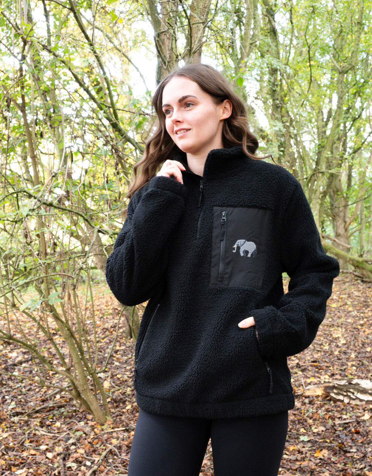 Elephant 1/4 Zip Recycled Polyester Fleece