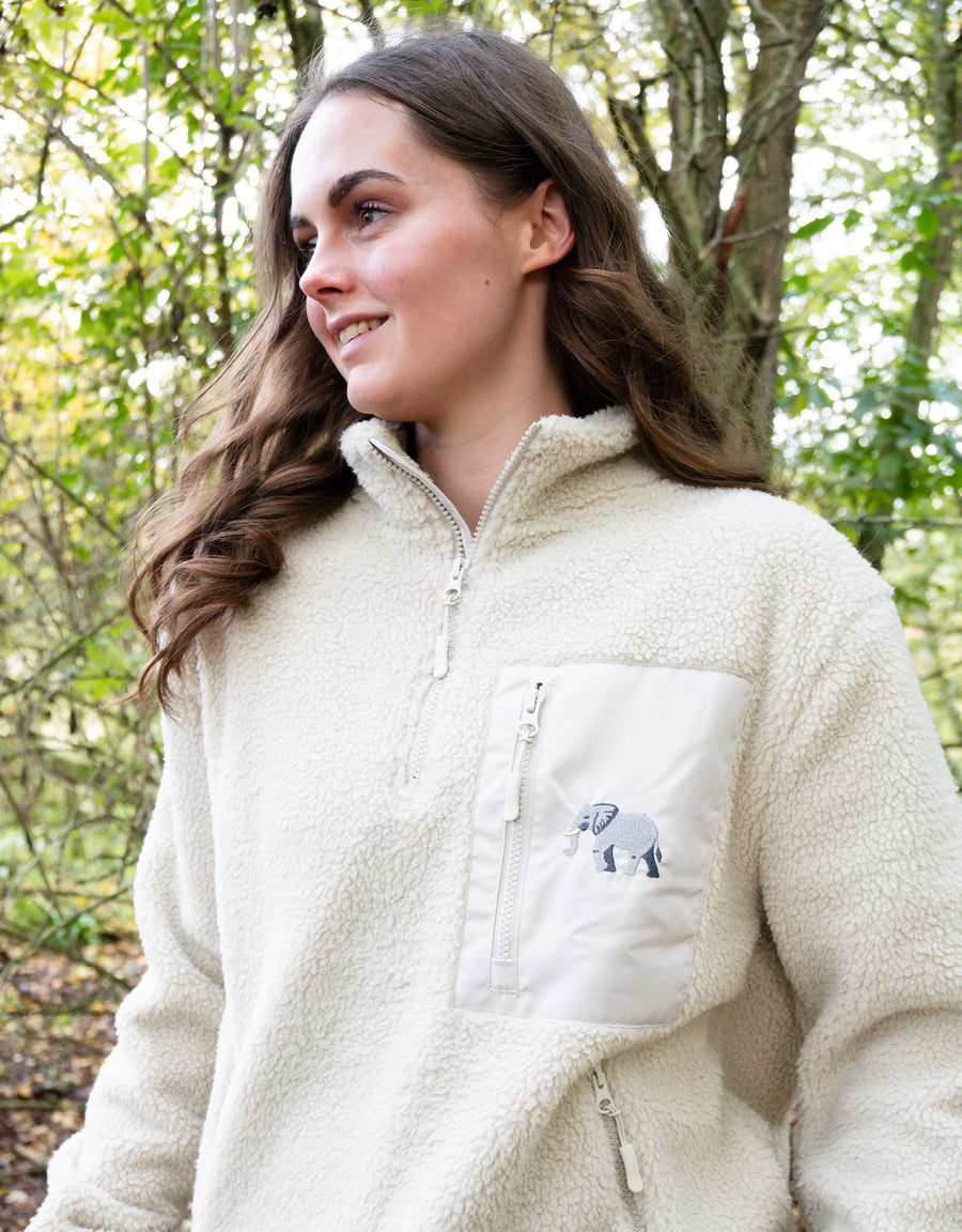 Elephant 1/4 Zip Recycled Polyester Fleece