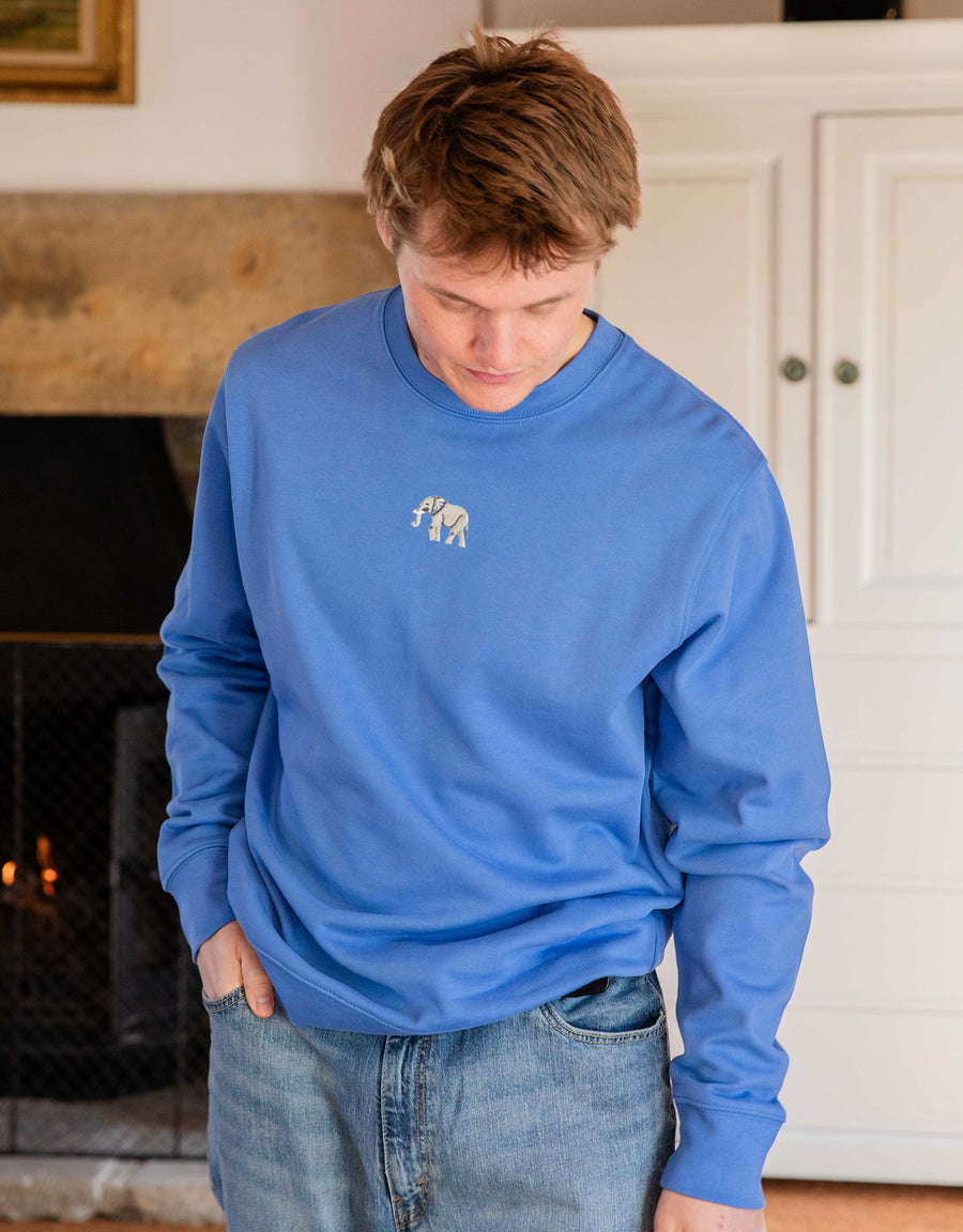 Elephant Embroidered Unisex Sweatshirt