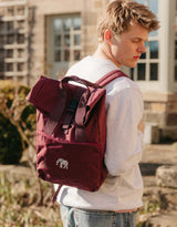 Elephant Embroidered Fold-Top Backpack