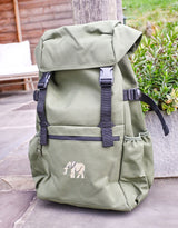 Elephant Embroidered Recycled Rucksack