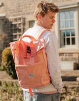 Elephant Embroidered Fold-Top Backpack