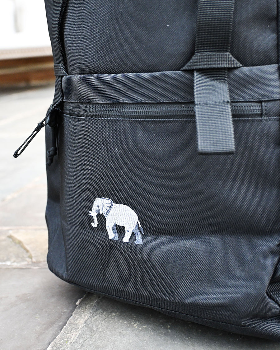 Elephant Embroidered Recycled Rucksack
