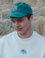 Elephant Embroidered Vintage Cap