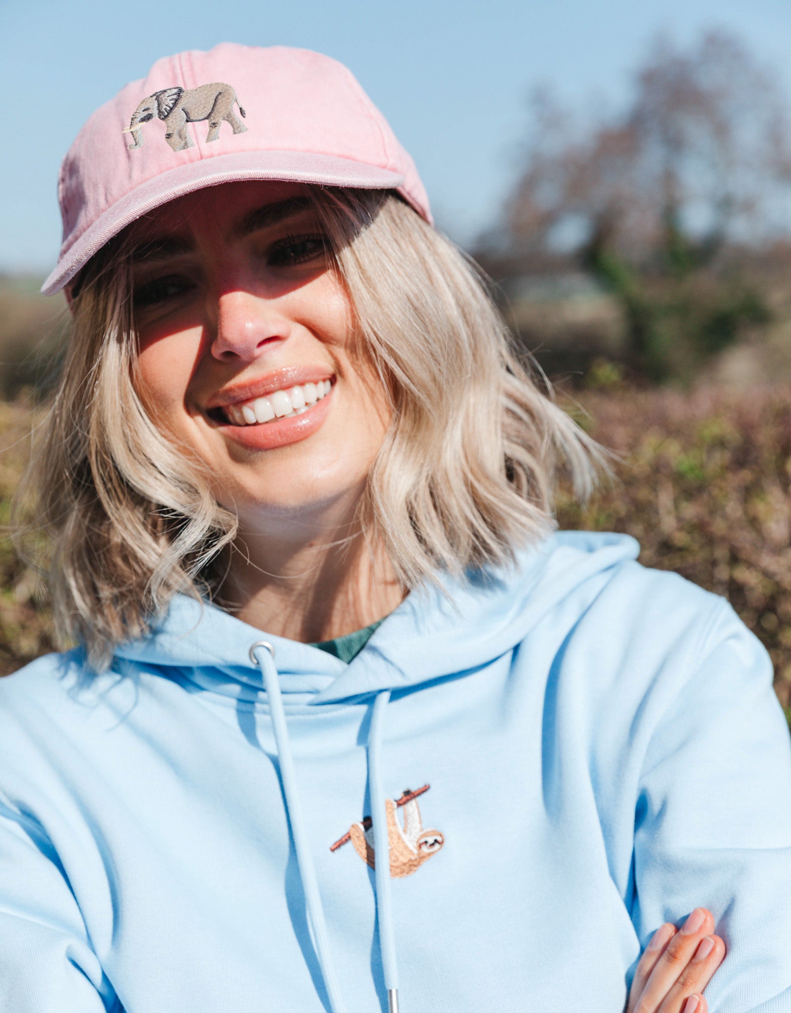 Elephant Embroidered Vintage Cap