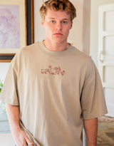 Extinct Drawing Embroidered Unisex Oversized Tee