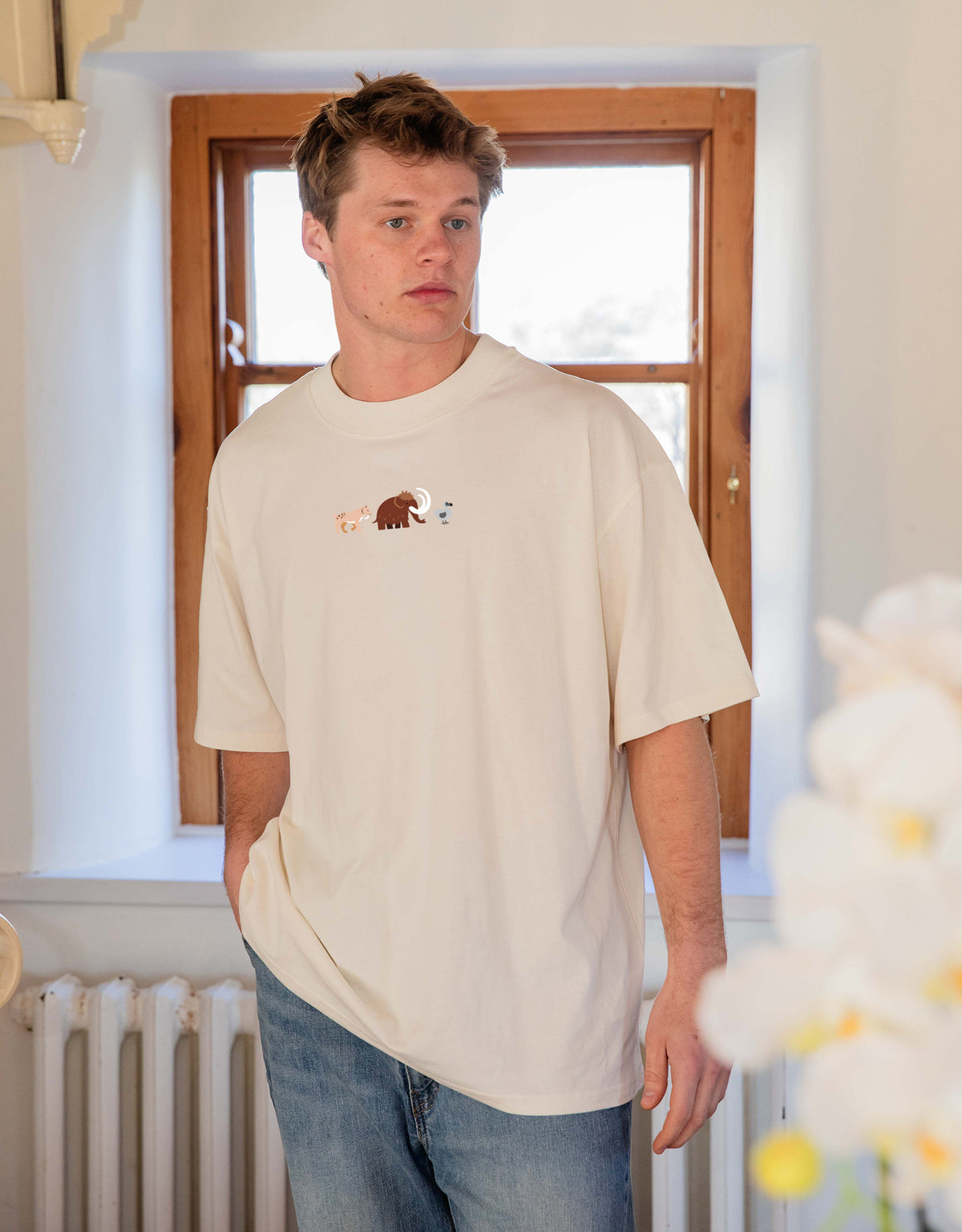 Extinct Embroidered Unisex Oversized Tee