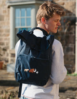 Extinct Embroidered Fold-Top Backpack