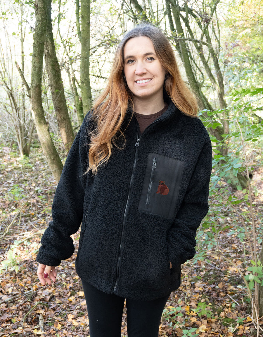 Brown Bear Full Zip Recycled Polyester Fleece