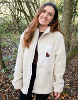 Brown Bear Full Zip Recycled Polyester Fleece