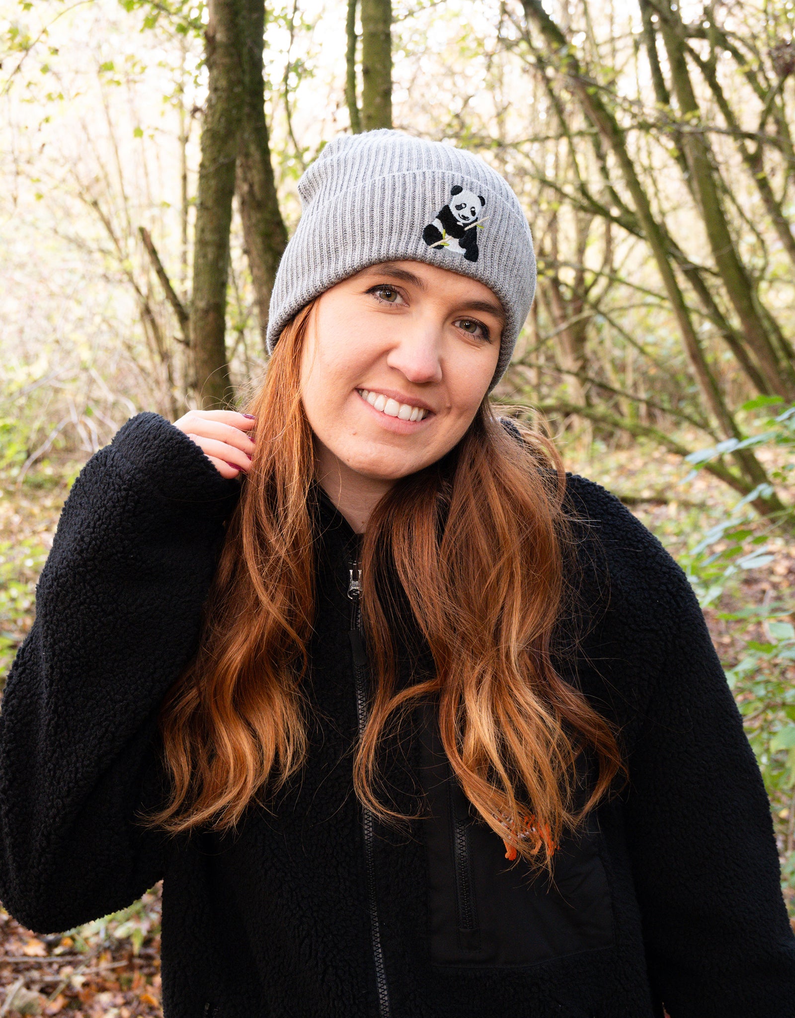 Giant Panda Embroidered Beanie