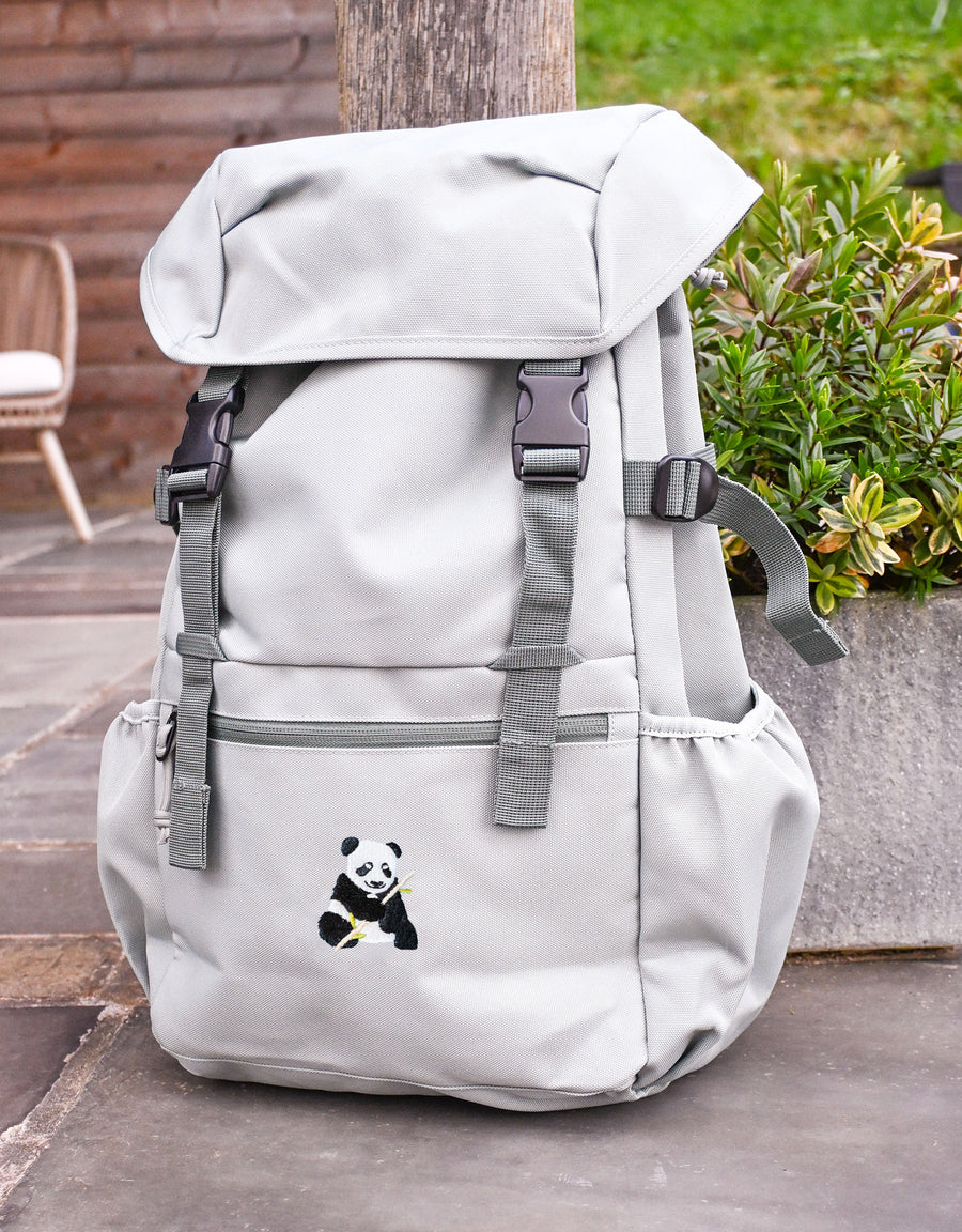 Giant Panda Embroidered Recycled Rucksack