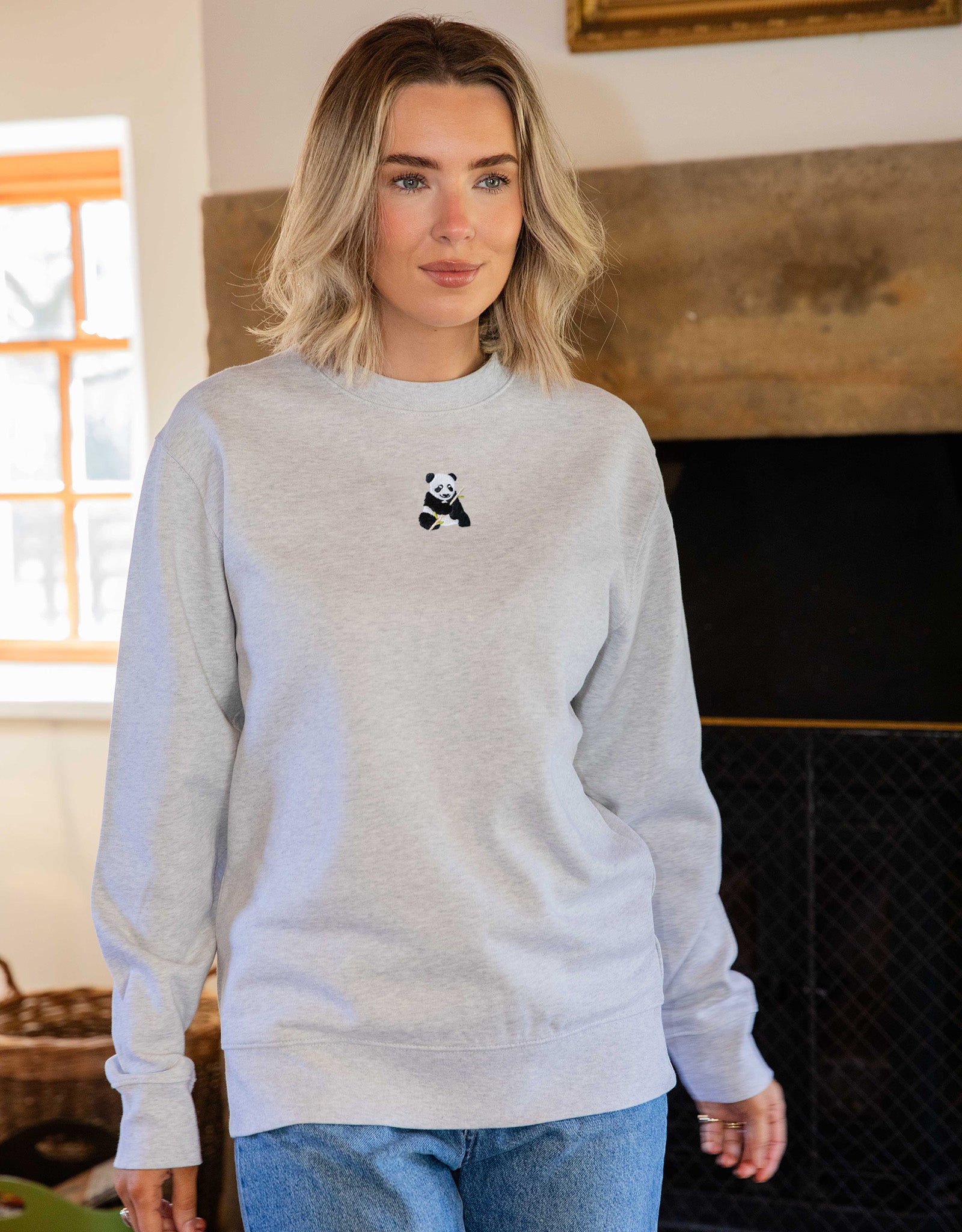 Giant Panda Embroidered Unisex Sweatshirt