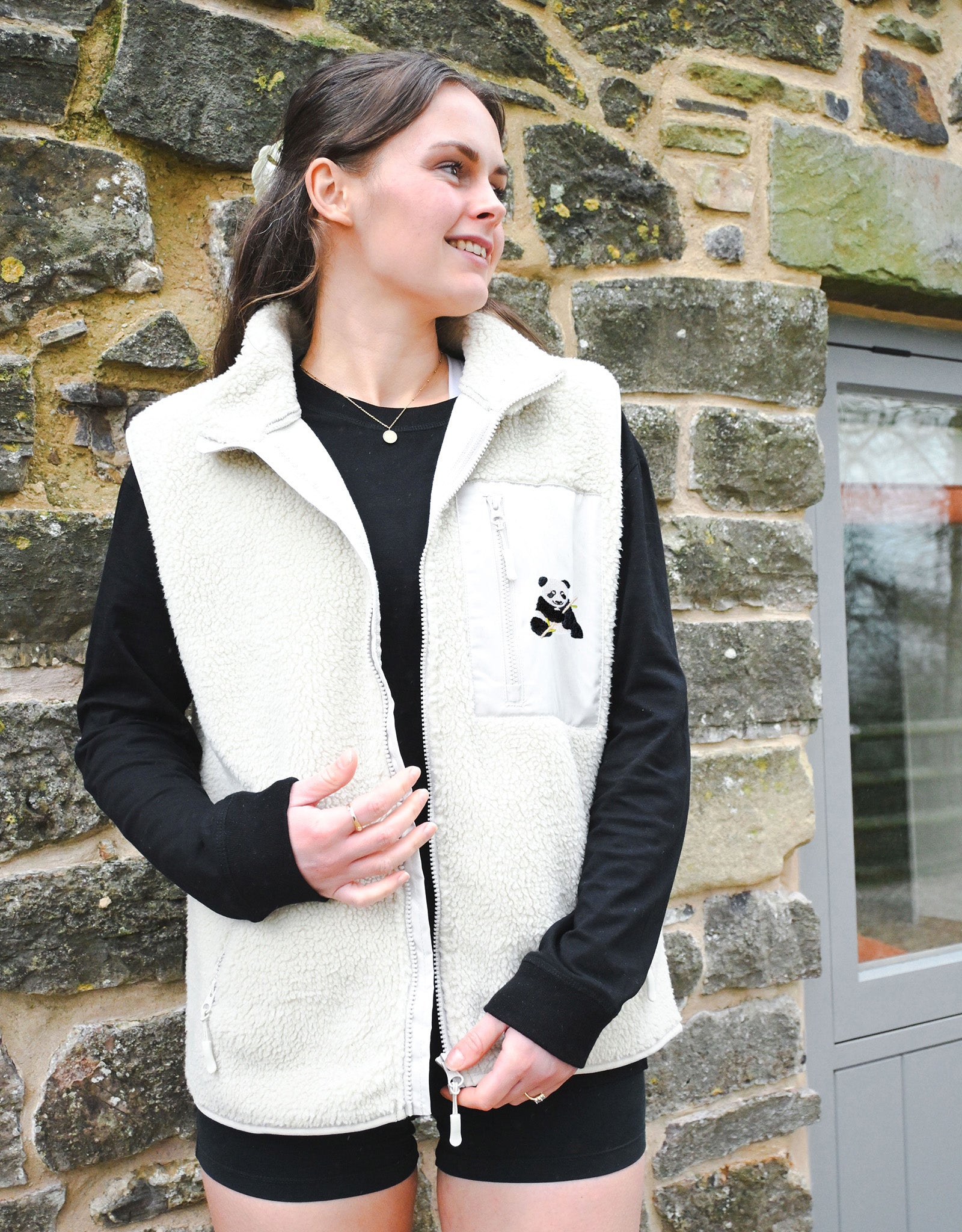 Giant Panda Recycled Polyester Fleece Gilet