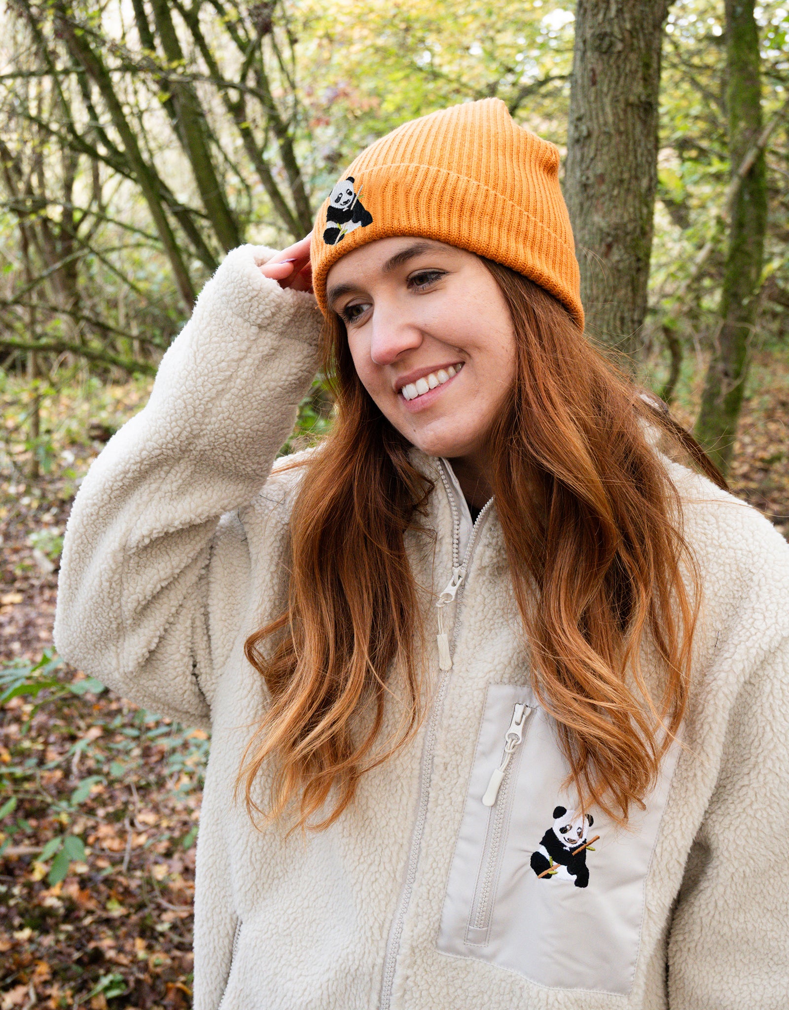 Giant Panda Embroidered Beanie
