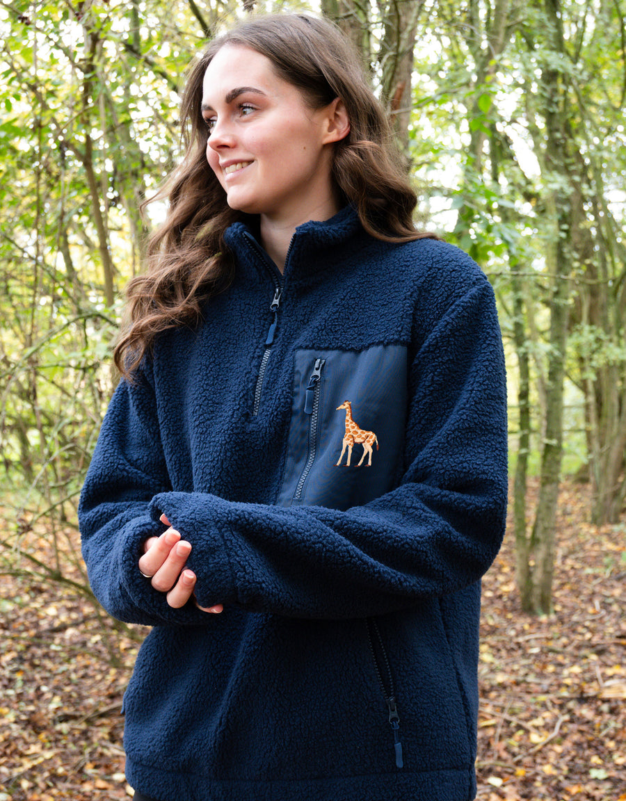 Giraffe 1/4 Zip Recycled Polyester Fleece