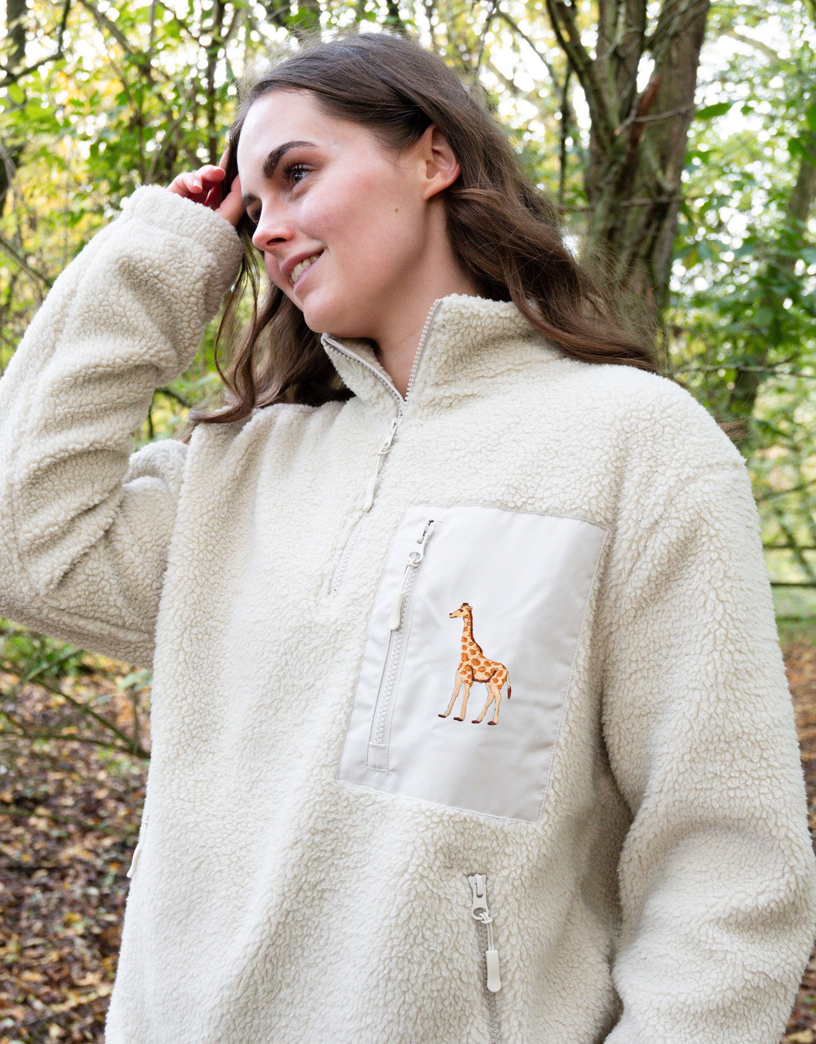 Giraffe 1/4 Zip Recycled Polyester Fleece