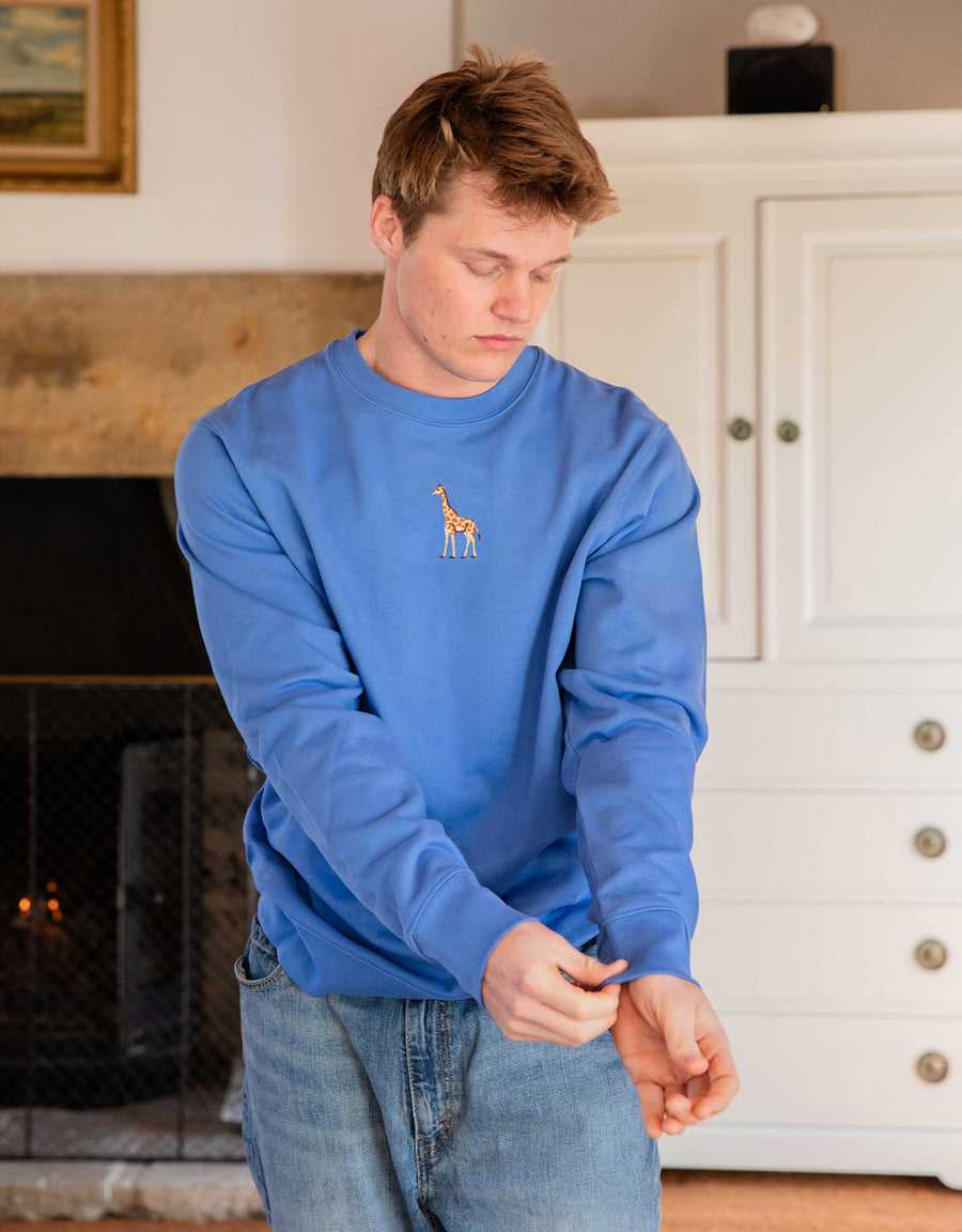 Giraffe Embroidered Unisex Sweatshirt