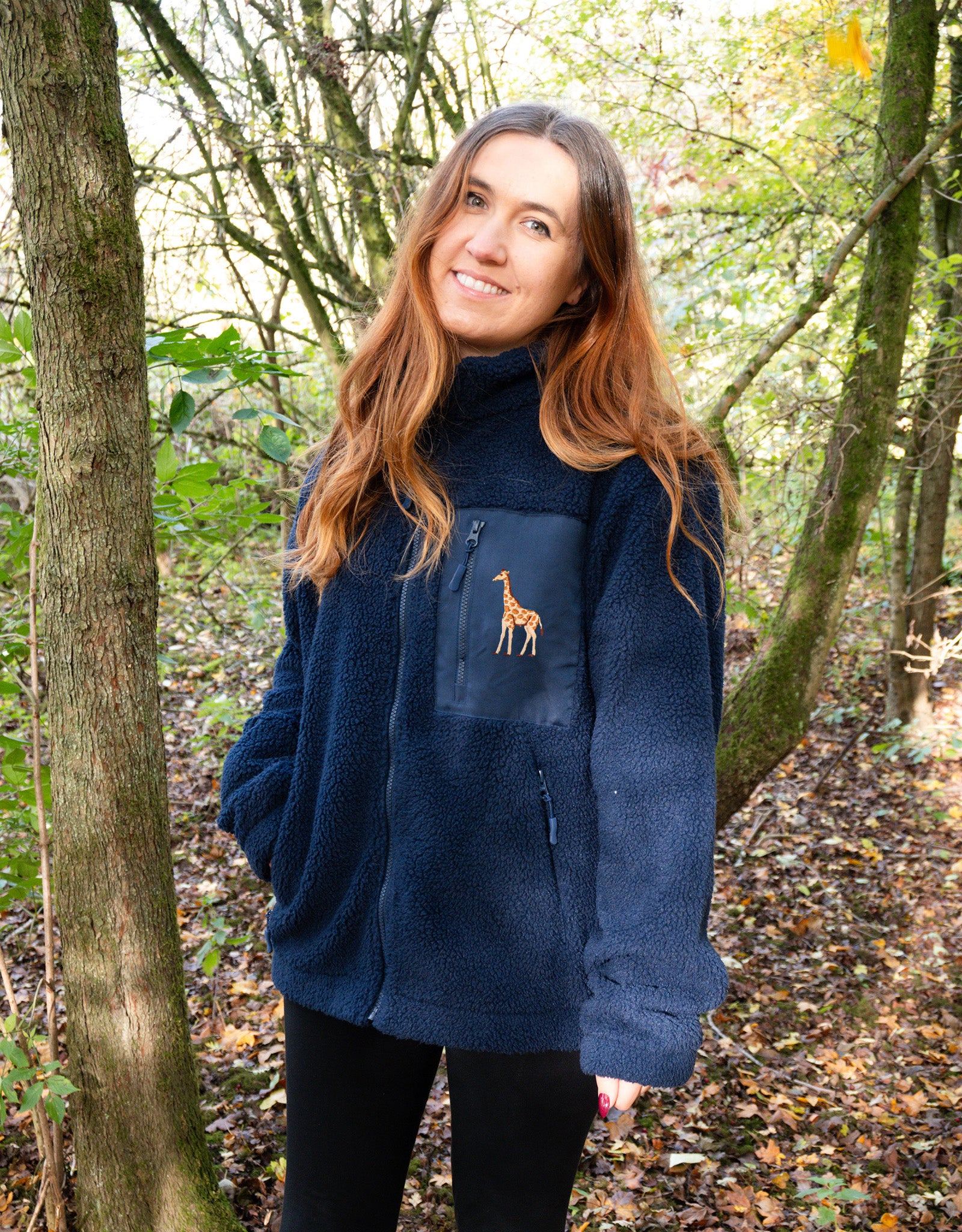 Giraffe Full Zip Recycled Polyester Fleece