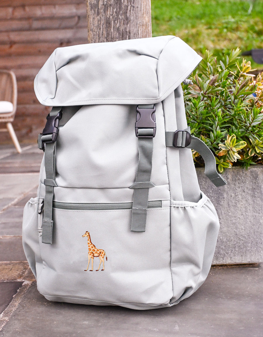 Giraffe Embroidered Recycled Rucksack