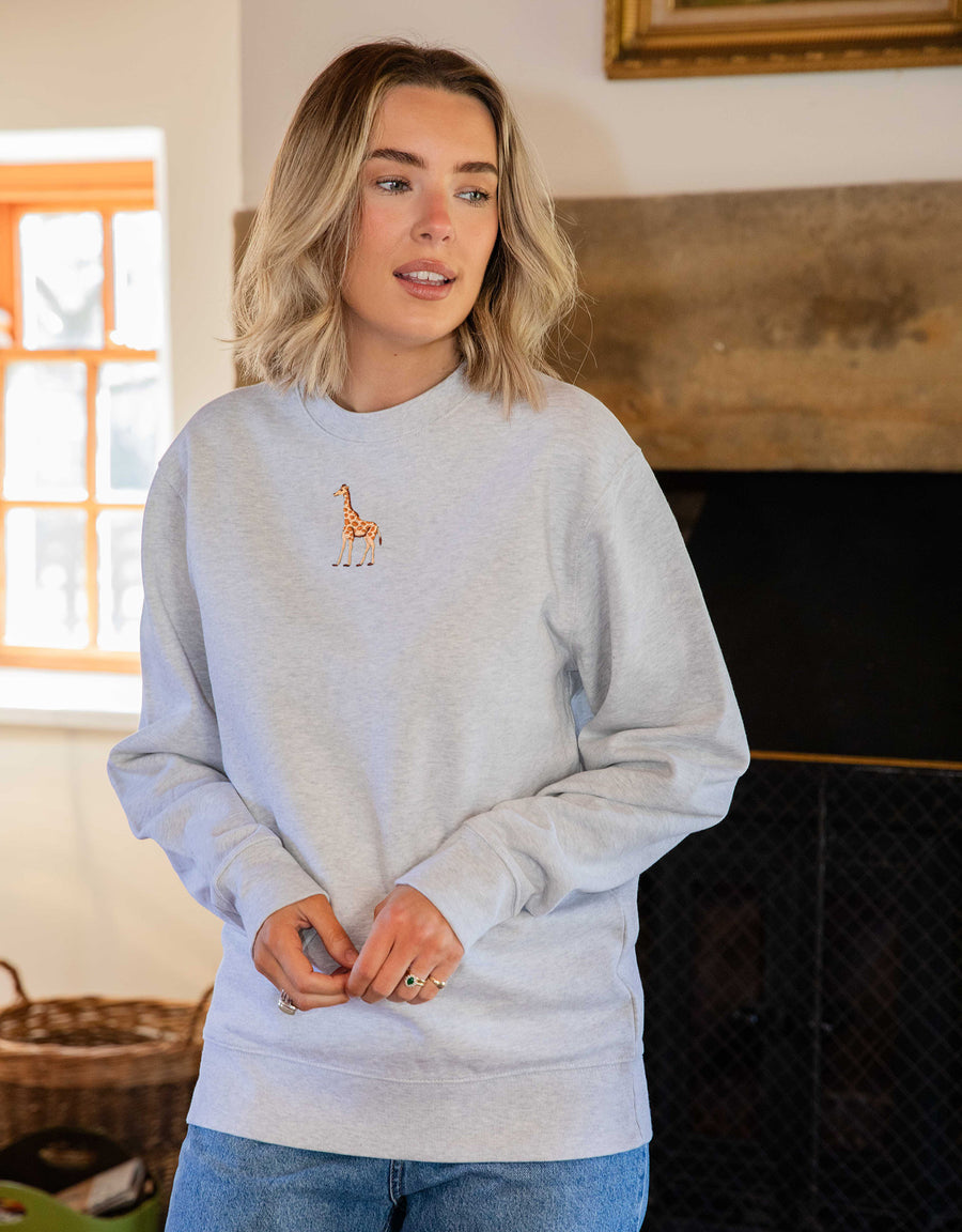 Giraffe Embroidered Unisex Sweatshirt