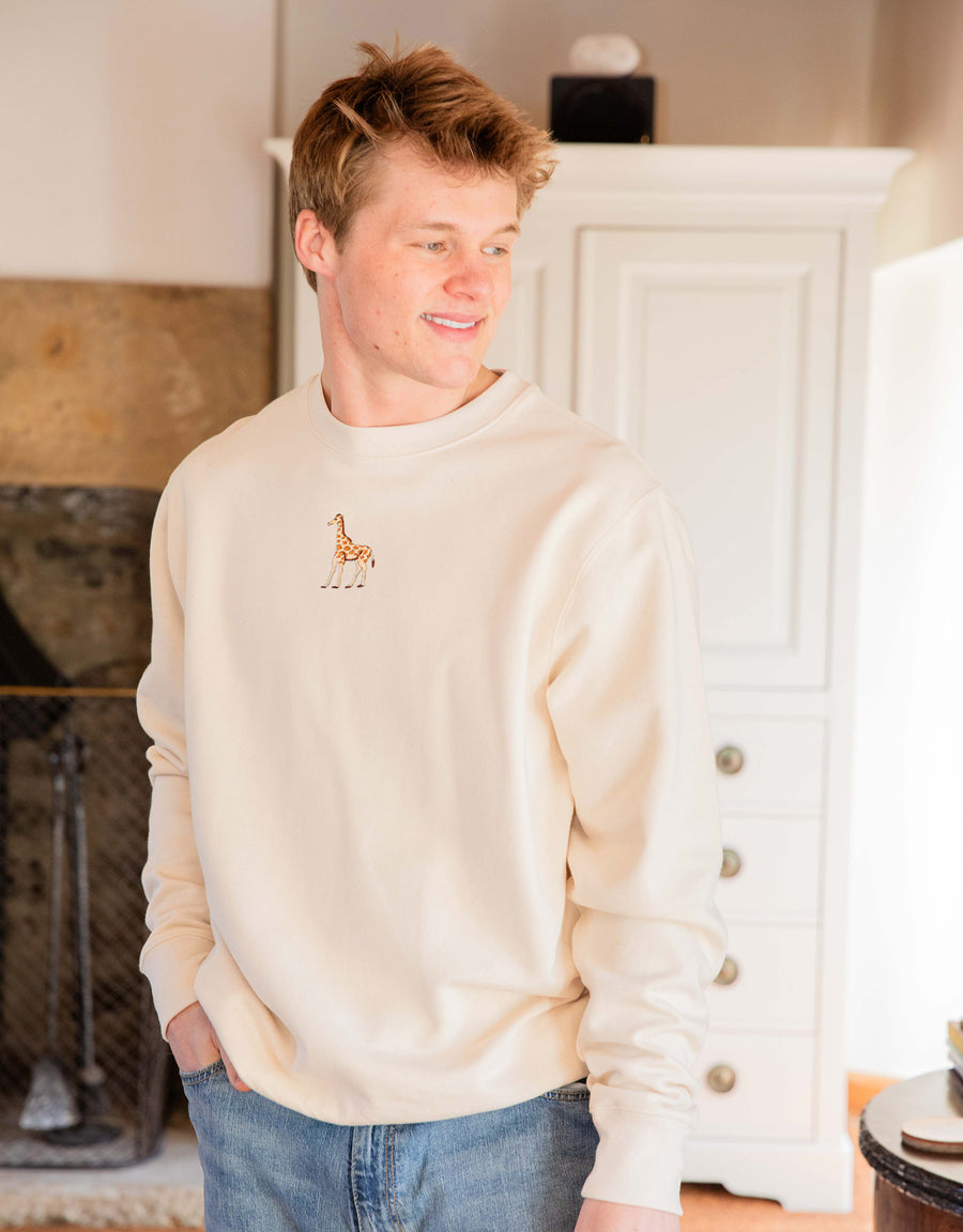Giraffe Embroidered Unisex Sweatshirt
