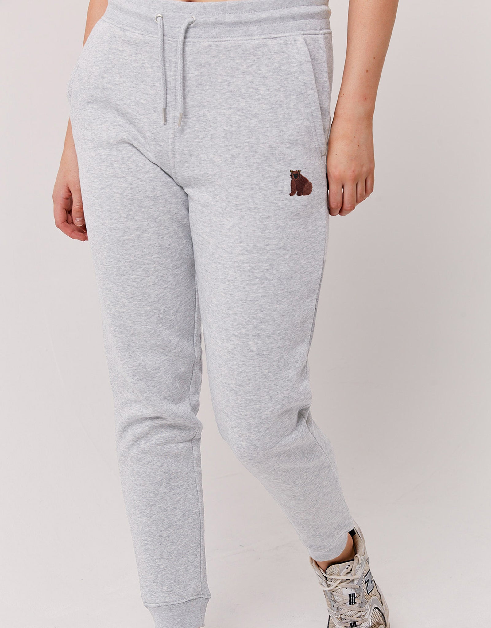 Brown Bear Embroidered Unisex Sweatpants