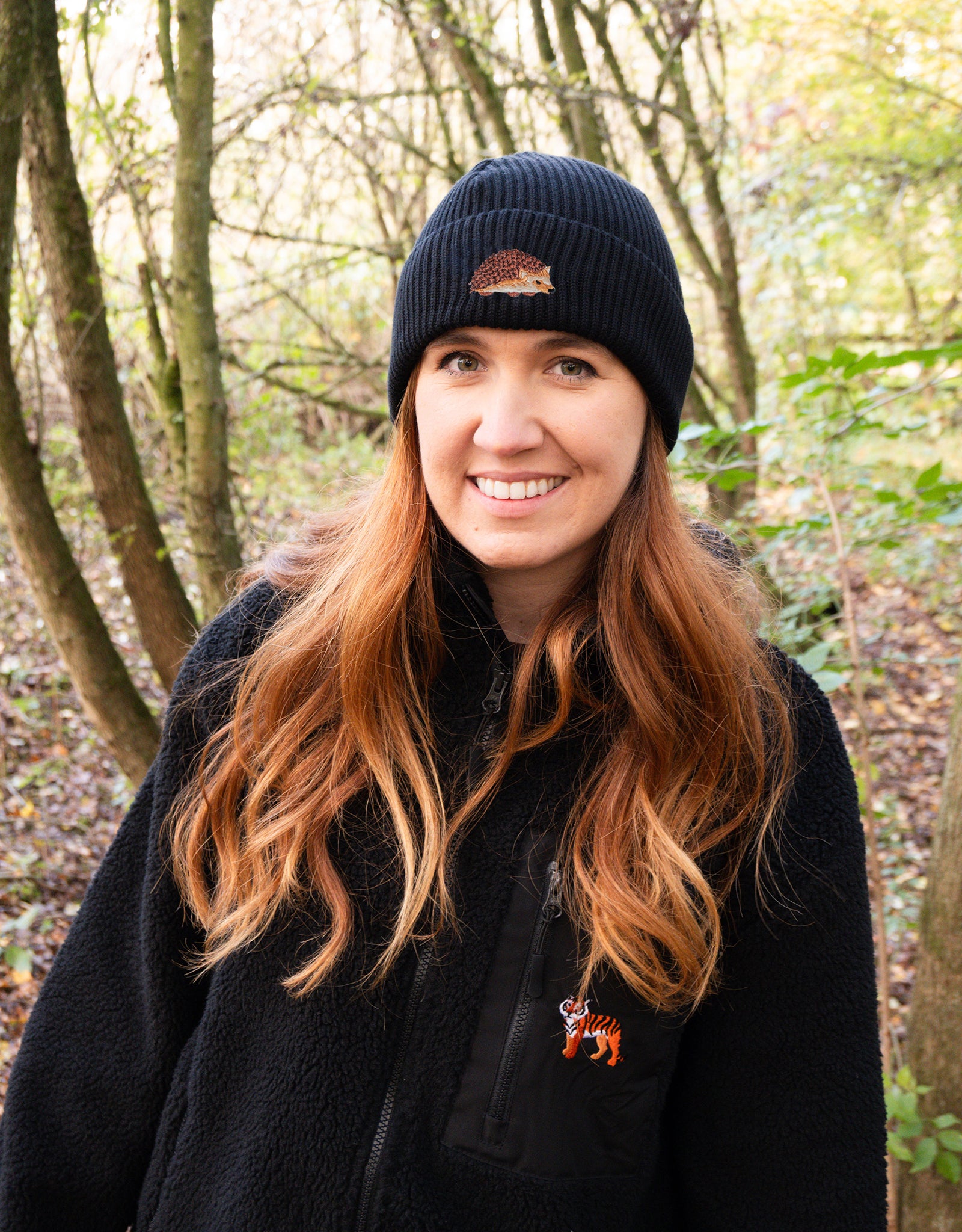 Hedgehog Embroidered Beanie