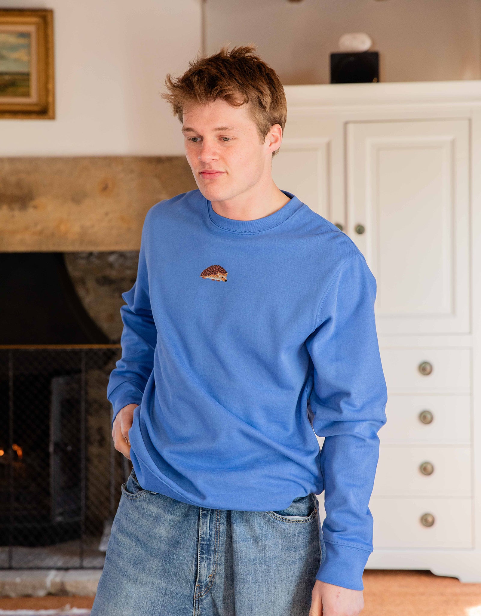 Hedgehog Embroidered Unisex Sweatshirt