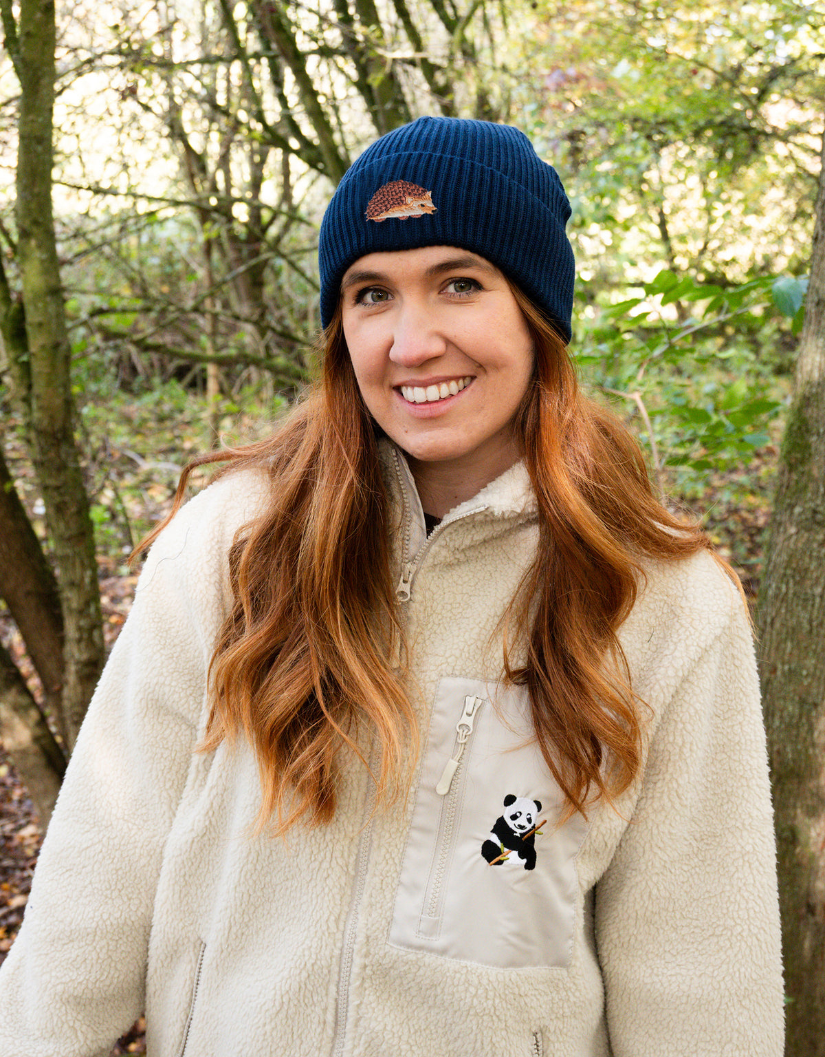 Hedgehog Embroidered Beanie