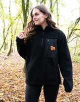 Highland Cow 1/4 Zip Recycled Polyester Fleece