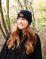 Highland Cow Embroidered Beanie