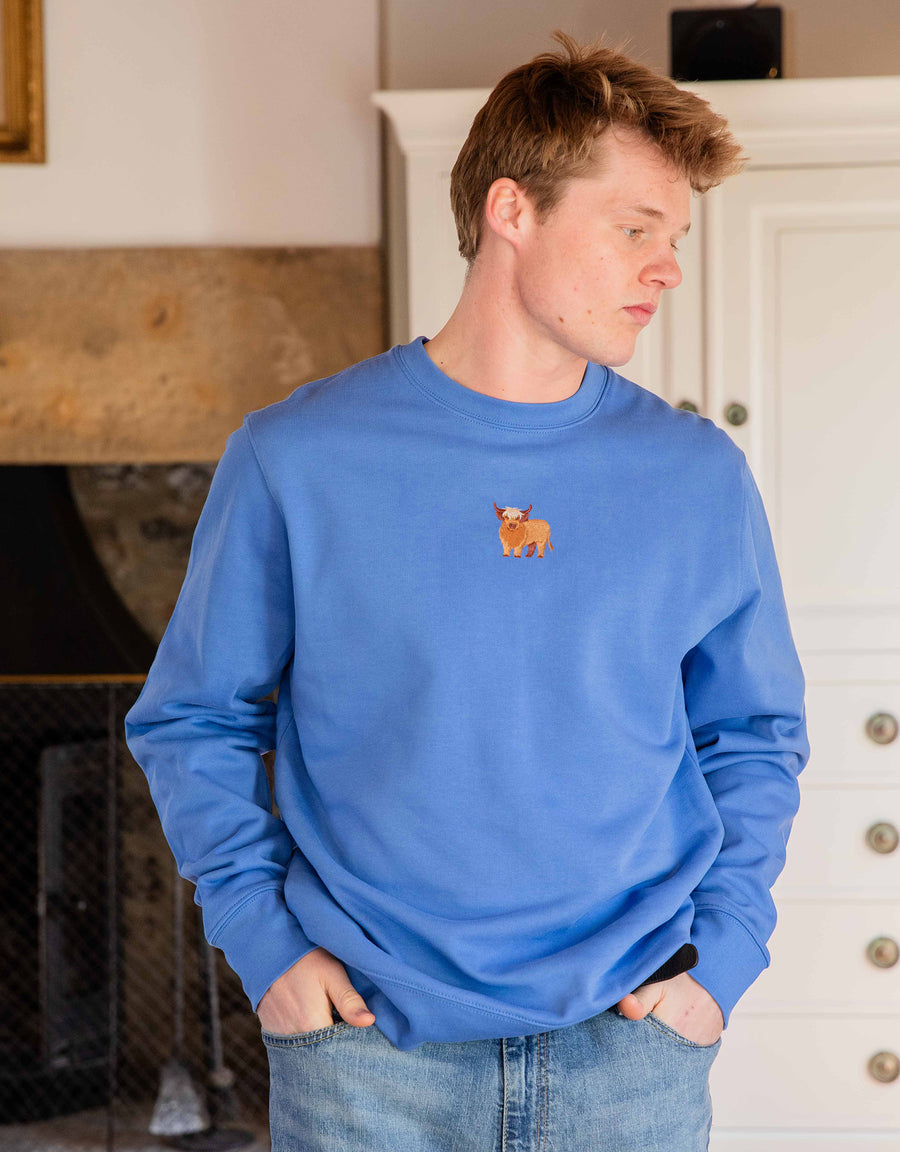 Highland Cow Embroidered Unisex Sweatshirt