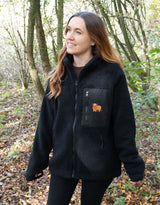 Highland Cow Full Zip Recycled Polyester Fleece