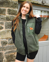Highland Cow Recycled Polyester Fleece Gilet