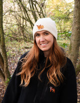 Highland Cow Embroidered Beanie