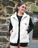 Highland Cow Recycled Polyester Fleece Gilet